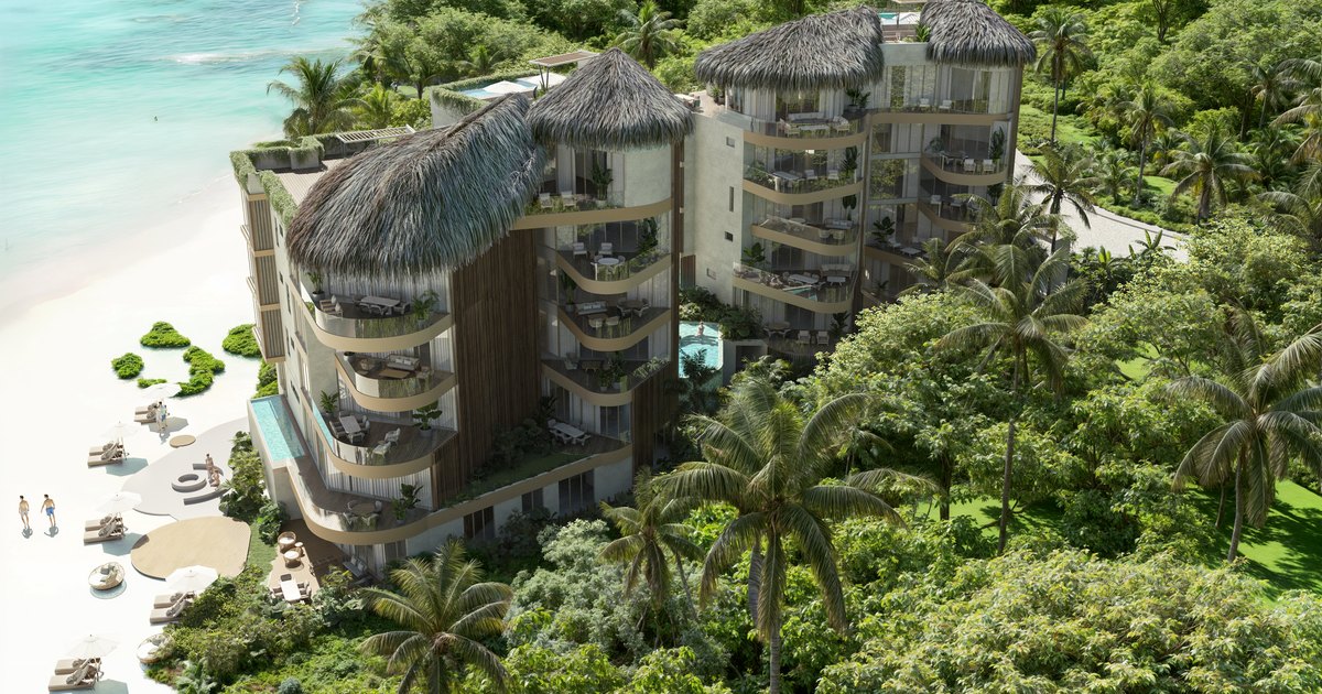 Rendering of Naomi Beach on the coast north of Playa del Carmen
